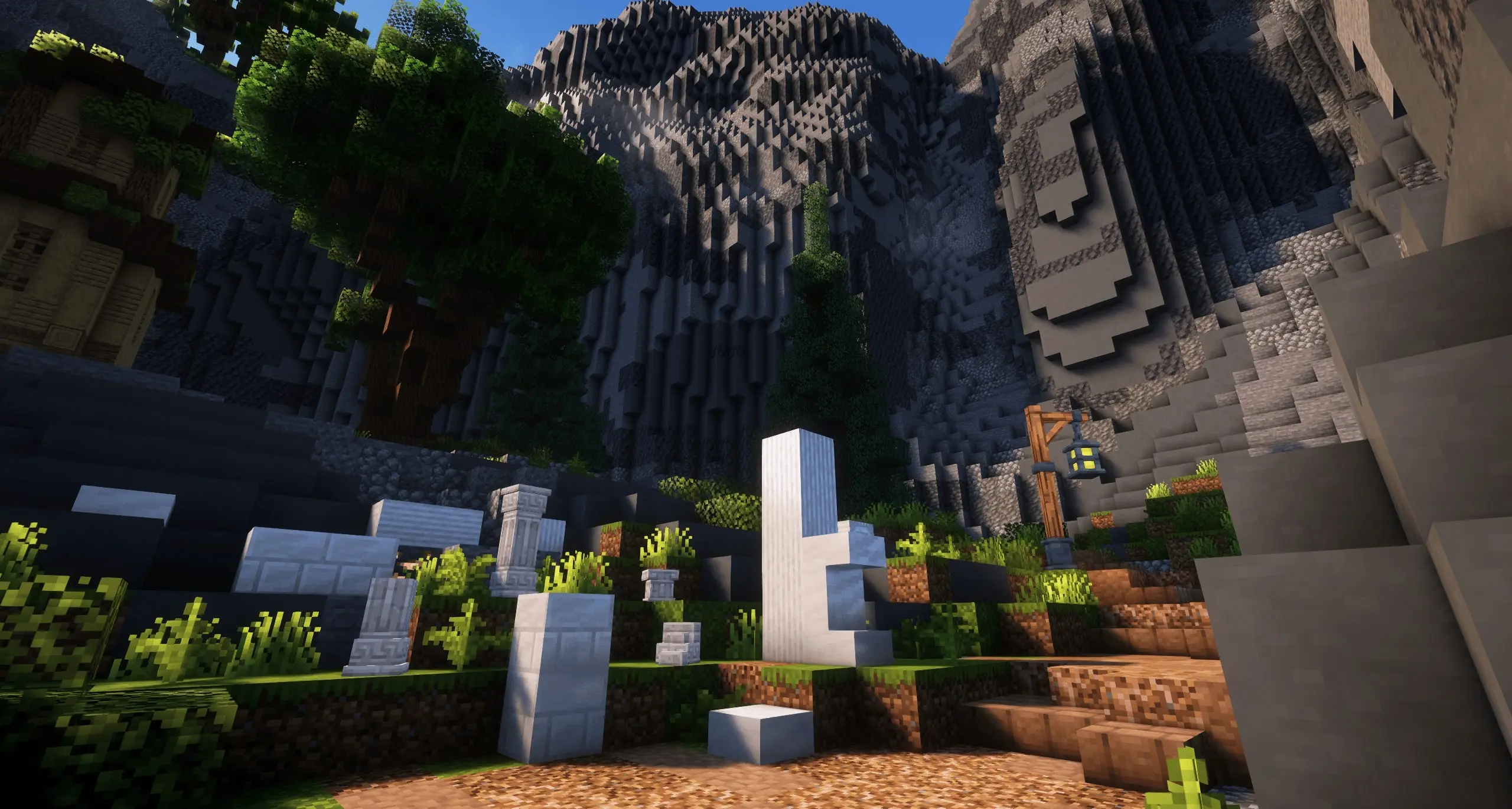 Lush mountain side of spawn.